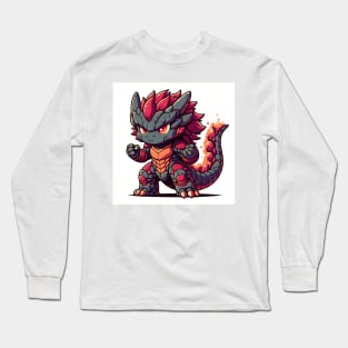 Chibi cute godzilla kaiju Long Sleeve T-Shirt